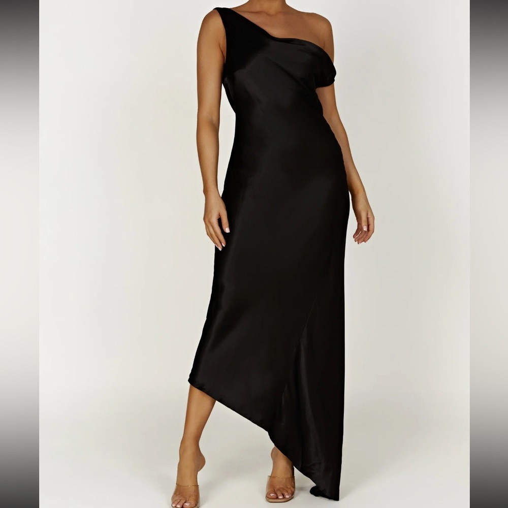 Meshki silk black dress